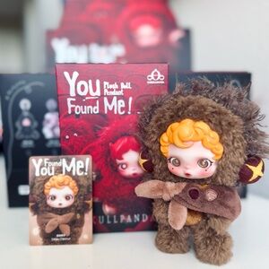 POP MART SKULLPANDA You Found Me Series Plush Doll Pendant Sneaky Chestnut